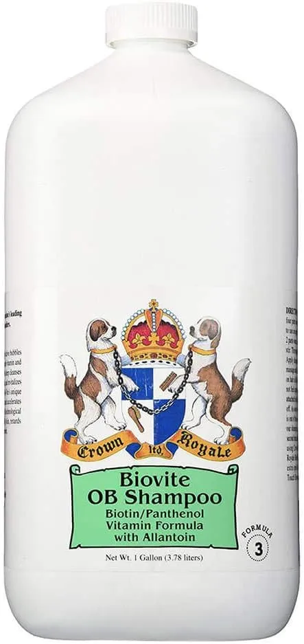 Crown Royale Biovite Formula 3 Ready-to-Use Dog Shampoo, Gives Thick Full Bodied Texture, Adds Volume, Safe For Use on Cats and Dogs, Made in USA, 1 gal