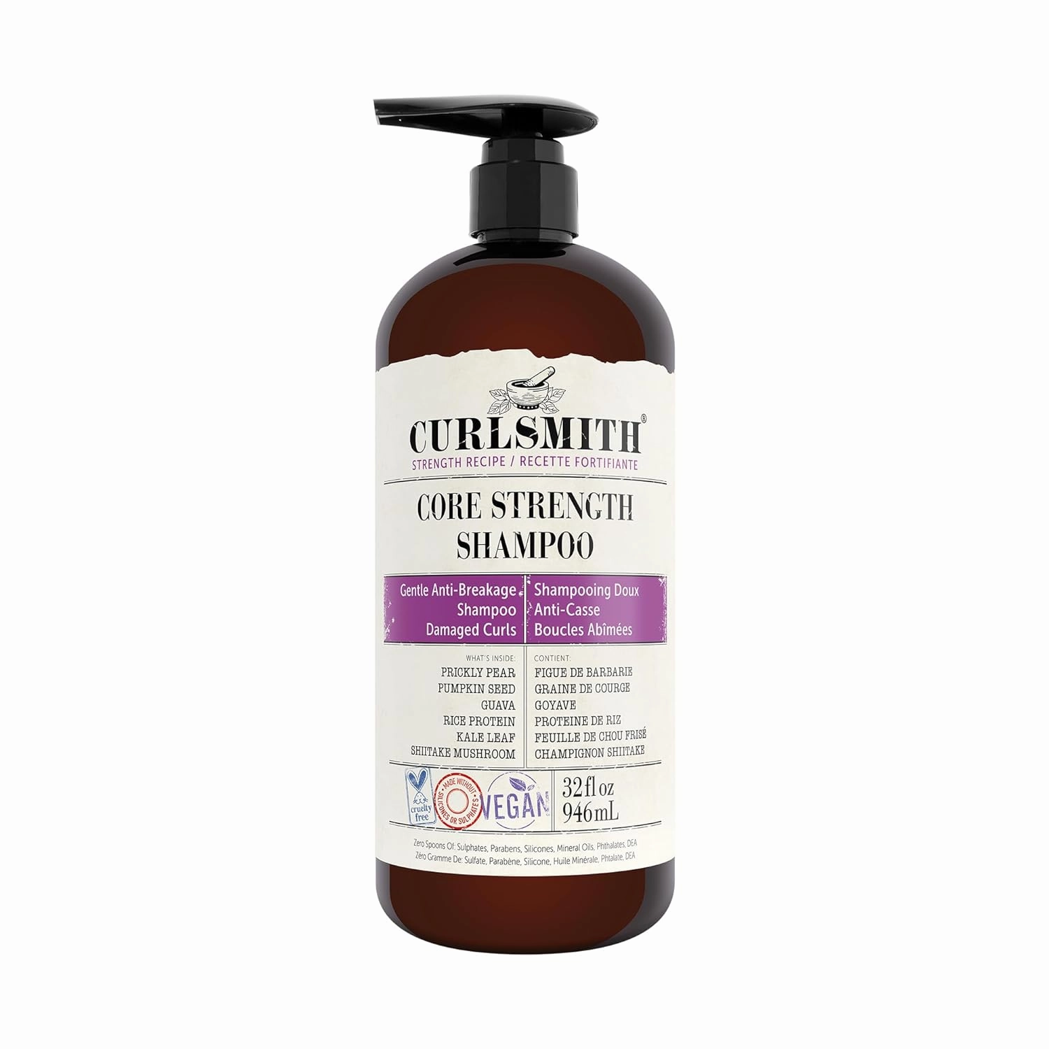 CURLSMITH – Core Strength Shampoo, Gentle Protein-Rich for Frequent Use