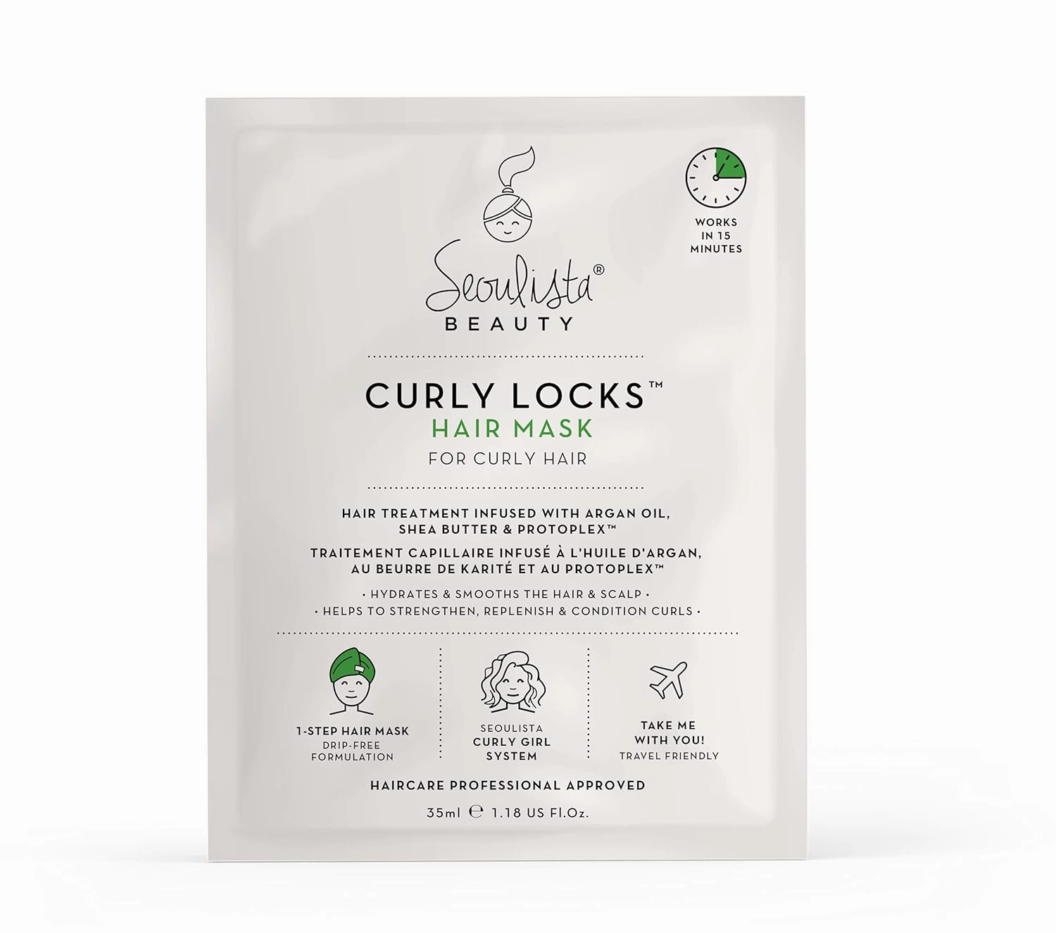 Curly Locks Hair Mask - Curly, Wavy And Textured Hair Types | Restore Moisture, Definition, And Shine To Curly Hair Beige