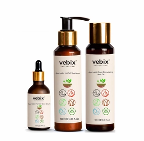 Customised HairFall Control Regimen- 3 Ayurvedic Product Kit For All Hair - Lotus AntiHairfall Shampoo, Neem AntiHairfall Hair Oil & Aloe Vera Hair Booster Serum