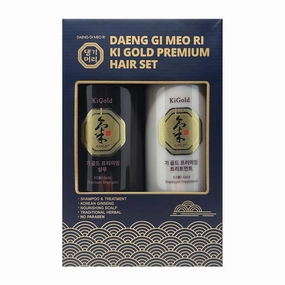 Daeng Gi Meo Ri - Ki Gold Premium Shampoo 26.3 FL OZ and Treatment 26.3 FL OZ Blue Box Set, Promotes Healthy Hair Growth, Scalp Stimulant, Prevents Hair Loss, Box Color may vary(red, blue, gold).