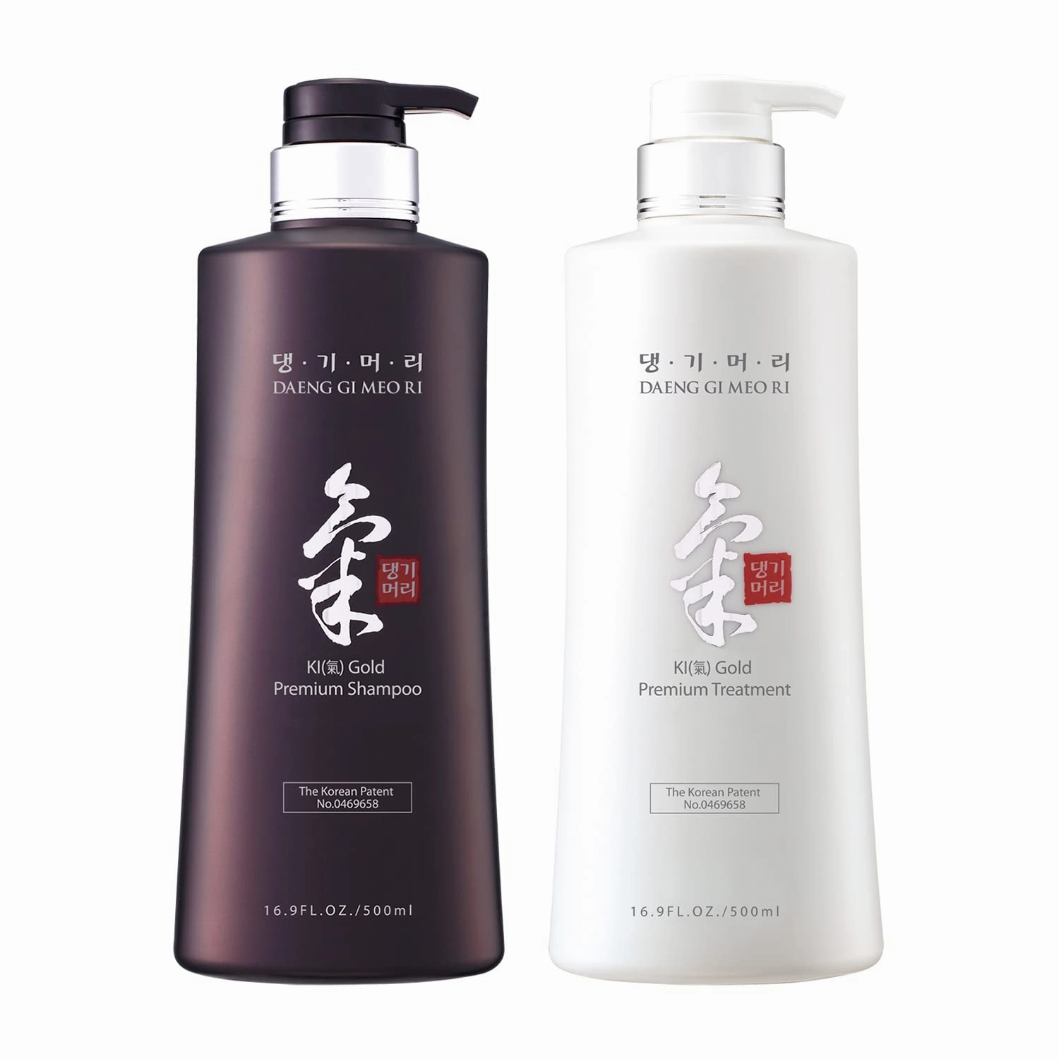 Daeng Gi Meo Ri - Ki Gold Premium Shampoo Treatment Set (16.9 fl oz) - Nourishing Korean K-beauty Solution for Dry and Rough Hair
