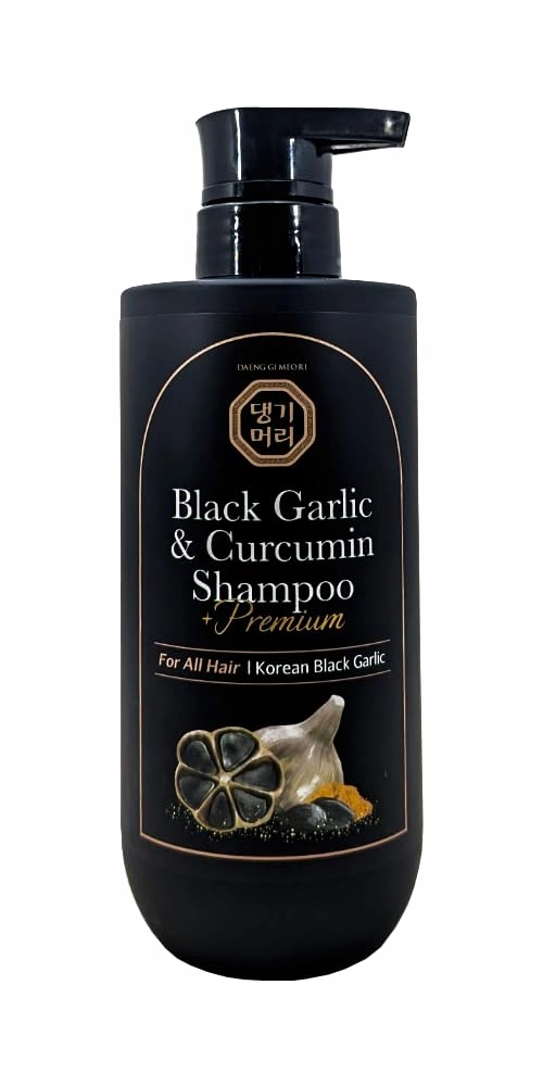 Daeng Gi Meo Ri - Korean Black Garlic & Curcumin Shampoo 16.9 FL Oz/ 500ml with 10 Traveling Pouch Samples(7ml) - Herbal Care, Samples may vary.
