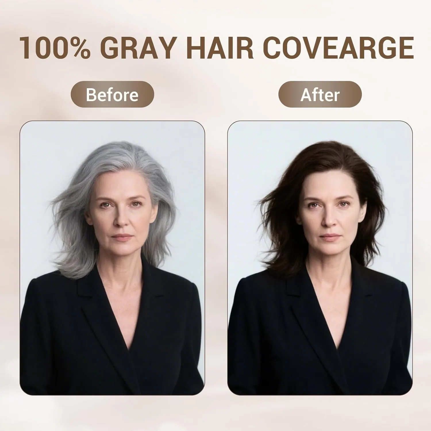Dark Brown Hair Dye Shampoo 3 in 1 for Women Men Hair Color Shampoo Dye for Grey Hair Coverage Seimi Permanent Instant Champu Para Canas Mujer
