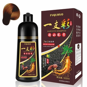 Dark Brown Hair Dye Shampoo 3 In 1, 100% Gray Hair Coverage, Instant Natural Hair Color for Women & Men Shampoo Para Canas, Root Touch Up for All Hair Types – Easy Application, Lasts 3-4 Weeks, 500ml