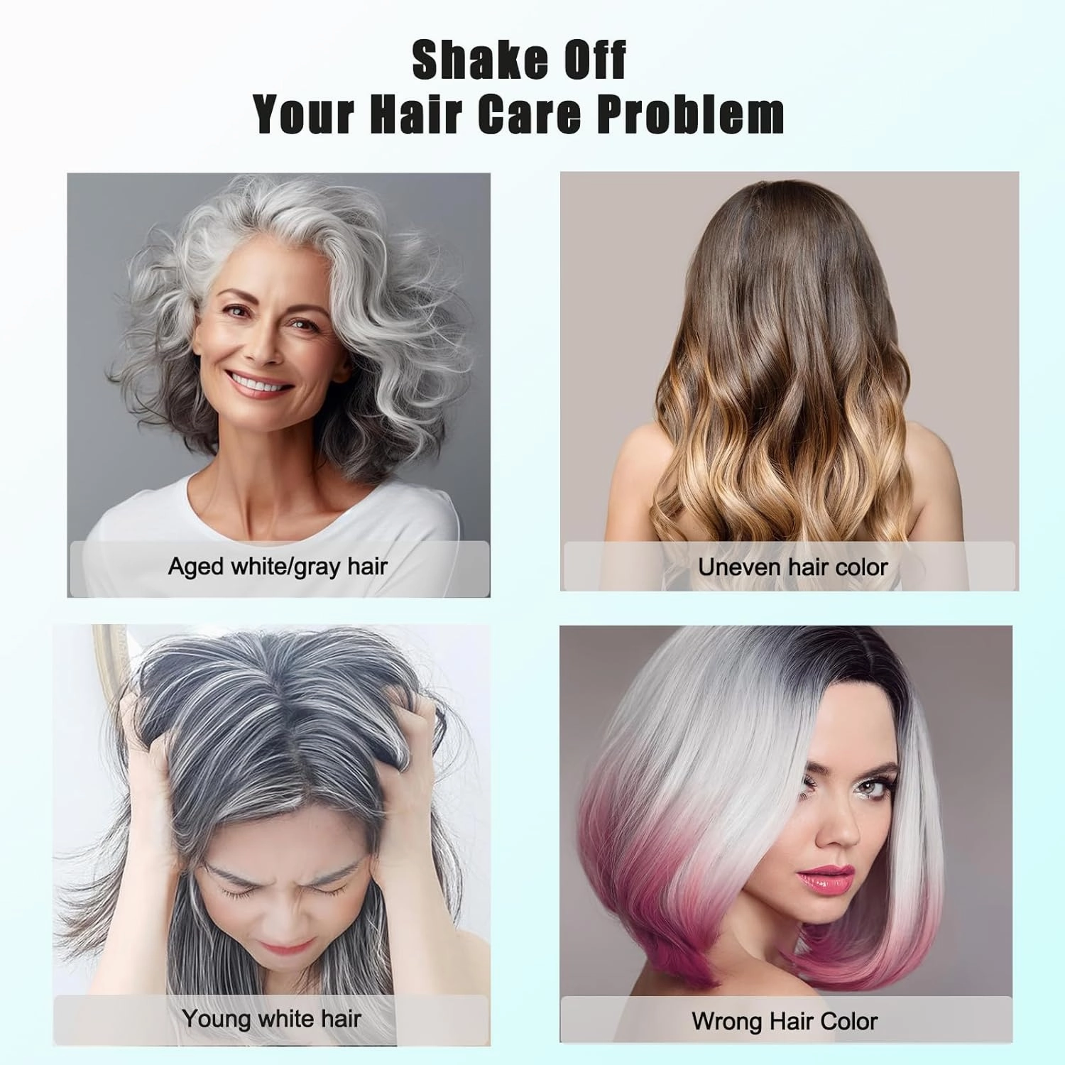 Dark Coffee Hair Color Shampoo for Gray Coverage - Instant Hair Dye for Women and Men, Long-Lasting Brown Tint, Works in Minutes, 16.90 Fl Oz