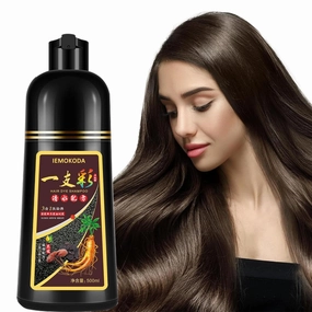 Dark Coffee Hair Color Shampoo for Gray Coverage - Instant Hair Dye for Women and Men, Long-Lasting Brown Tint, Works in Minutes, 16.90 Fl Oz