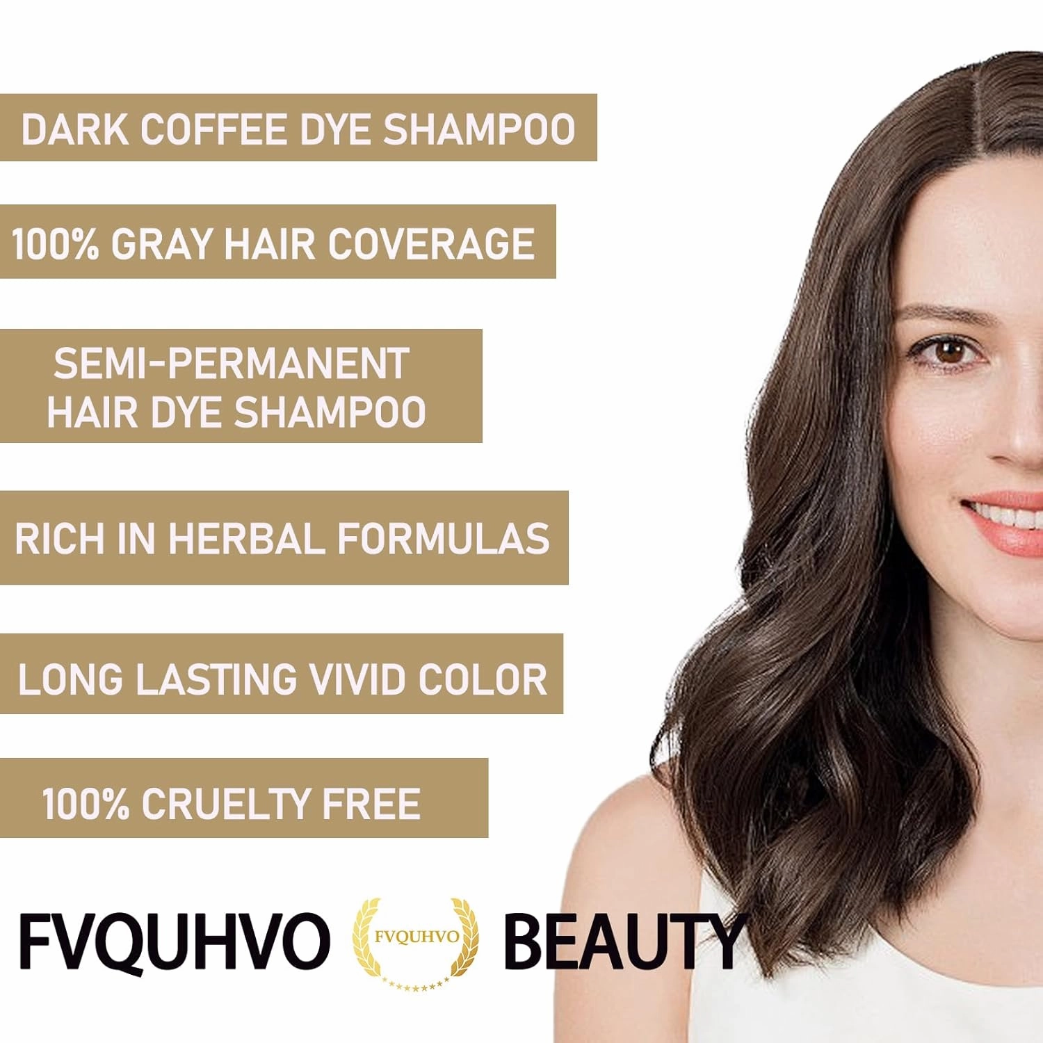 Dark Coffee Hair Dye Shampoo for Gray Hair,Works in Minutes, Long Lasting Instant Brown Hair Color Shampoo for Women and Men