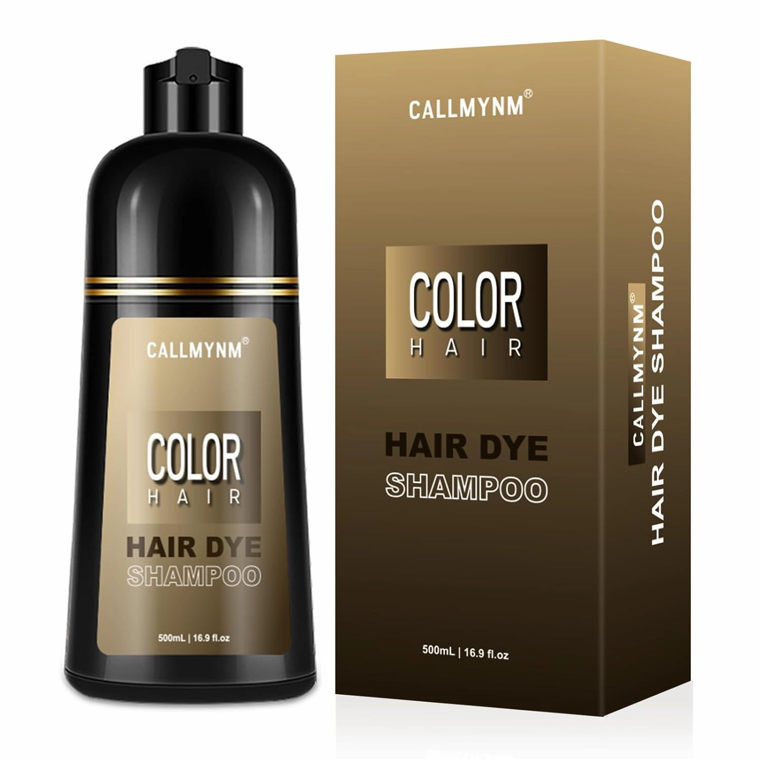 Dark Wine Red Hair Dye Shampoo 3 in 1 for Gray Coverage, Instant Hair Color Shampoo With Herbal Ingredients-Gentle & Long-lasting, Seimi Permanent Champu Para Canas Mujer, Gift for Men Women 500ML