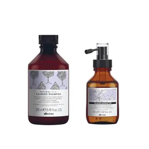 Davines Naturaltech CALMING Shampoo & Superactive Serum, Gentle Cleansing While Relieving Itch In Sensitive Scalps, Irritation Relief