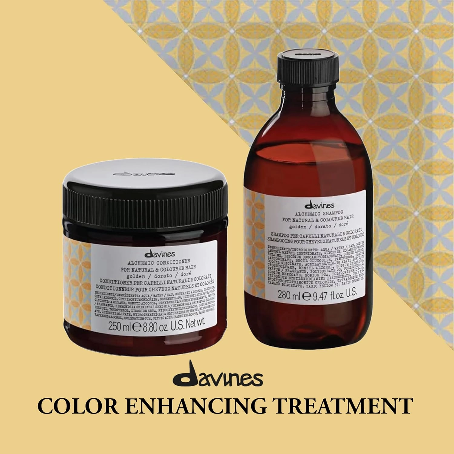 Davines Alchemic Shampoo, Safe Cleansing for Color Treated Hair, 6 Vibrant Shades To Illuminiate And Intensify