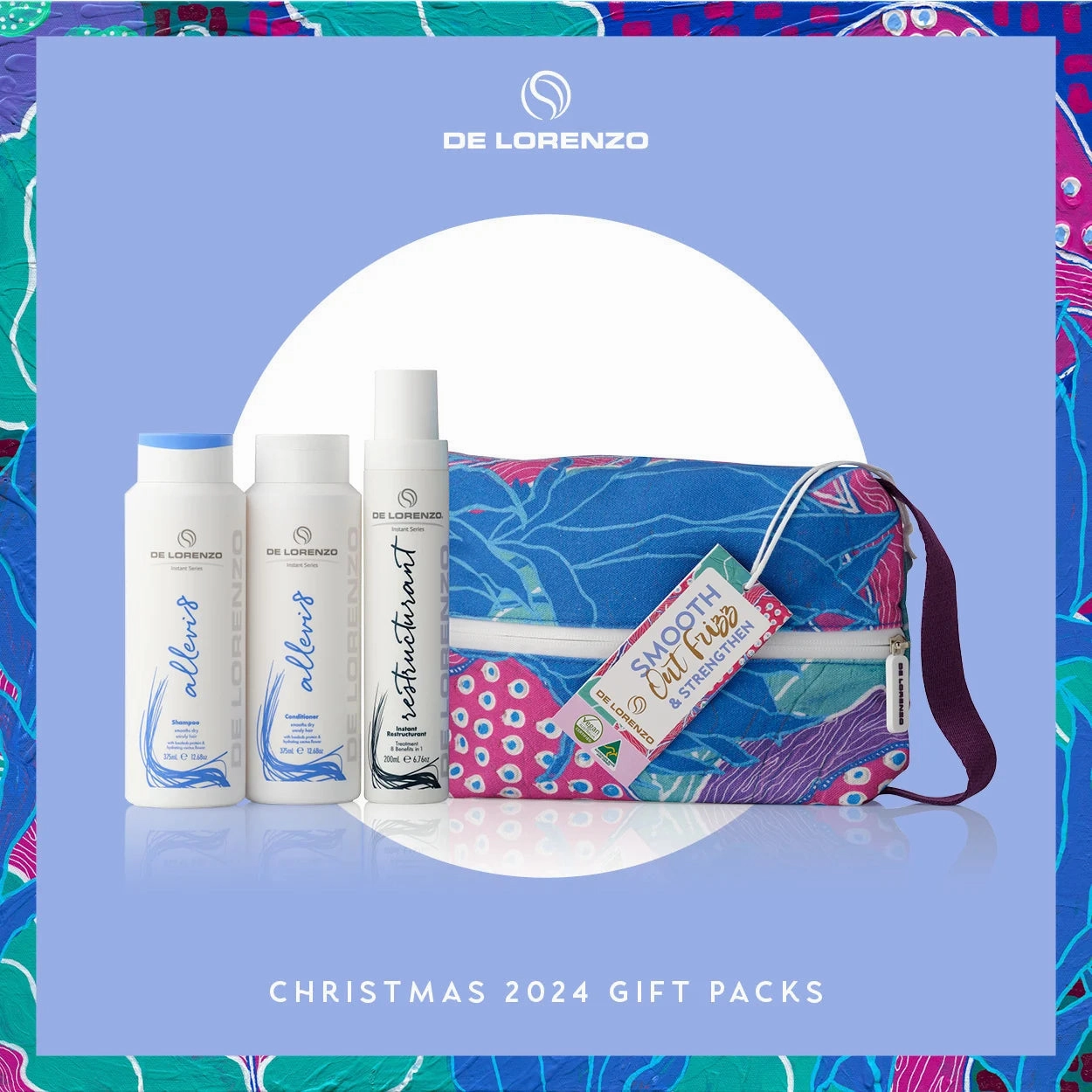 De Lorenzo Instant Allevi8 Smooth Out Frizz   Strengthen Christmas Pack 2024