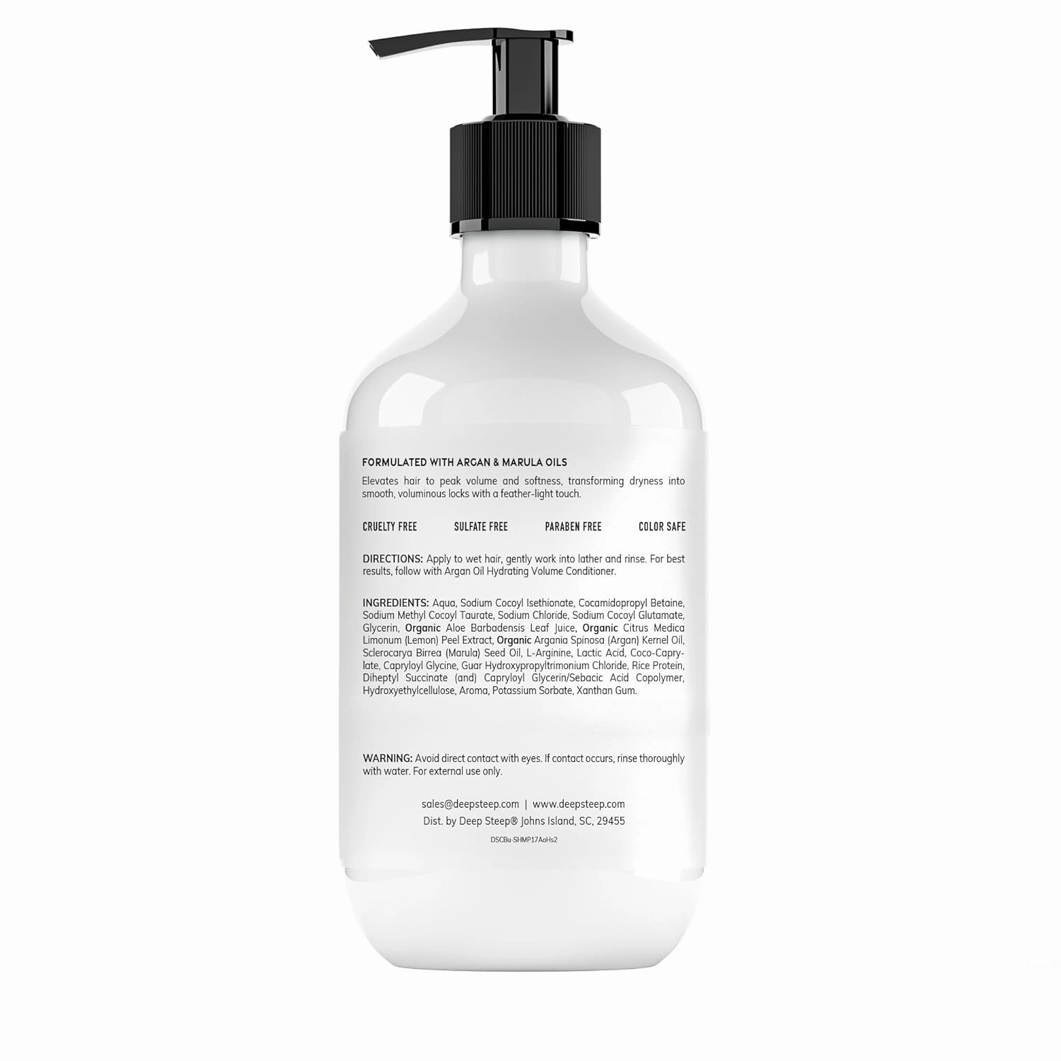 Deep Steep Shampoo, 17 oz (Argan Oil Hydrating Volume)