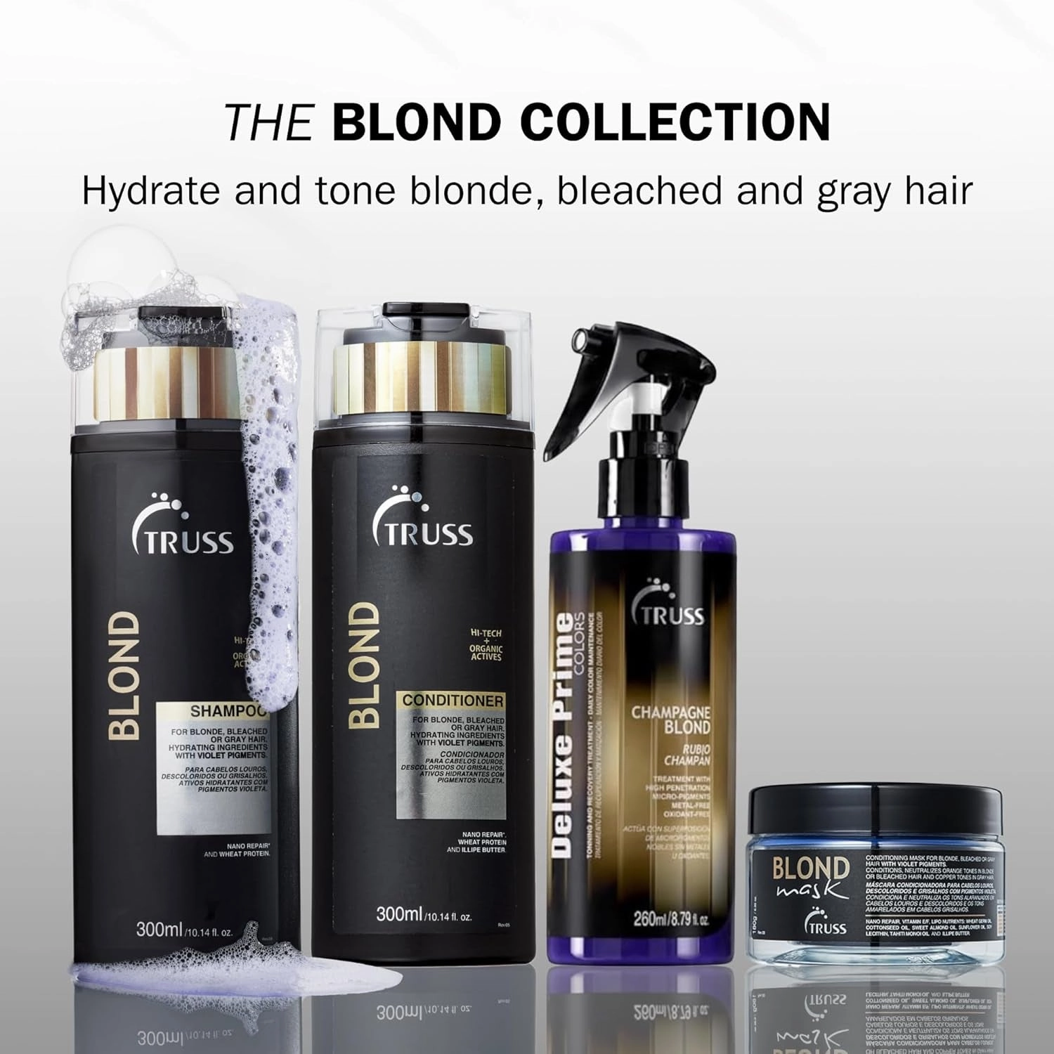 Deluxe Prime Champagne Blond Toner - Violet Purple Spray Treatment Neutralizes Warm, Brassy Yellow Tones on Blonde, Highlighted, Silver and Bleached Hair for the Perfect Platinum Effect.
