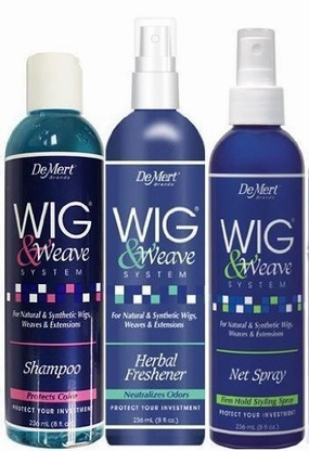 Demert Wig & Weave TRIO SET (Net Spray, Shampoo, Herbal Freshner) Plus 3 Free of Apple EYE Pencil Color: Grey by Demert