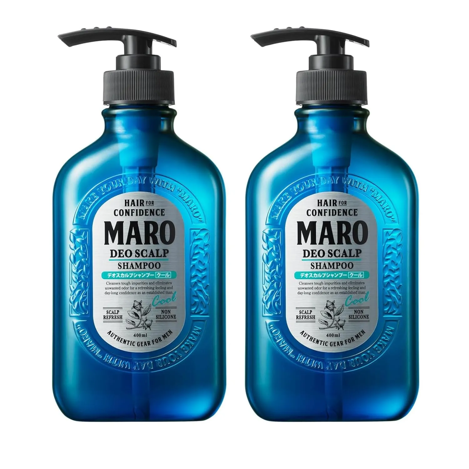 Deo Scalp Shampoo - Soothing Cool Shampoo Cleanser Designed to Remove Dirt & Odor at the Root - Refreshes & Hydrates Scalp, Prevents Flakes & Itchiness - Gift for Men - 13.5 oz / 400 ml (2 Pack)