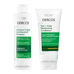Dercos Selenium Sulfide Anti Dandruff Shampoo, Dry Scalp Treatment and Itch Relief. Prescription Strength Comparable to 2% Ketoconazole, for Mild to Severe Dandruff-Prone Hair & Flaky, Itchy Scalps