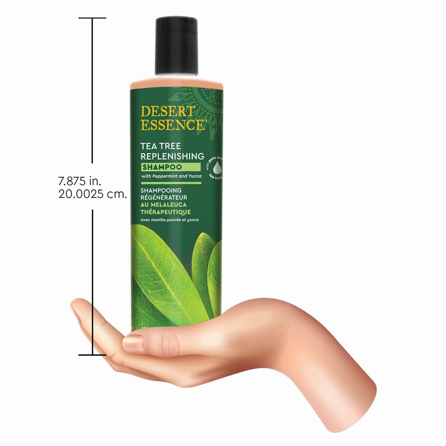 Desert Essence Tea Tree Replenishing Shampoo - 12.7 Fl Ounce - Pack of 2 - Therapeutic - Peppermint & Yucca - Restore & Nurture Hair - Reduce Flaking - All Skin Types