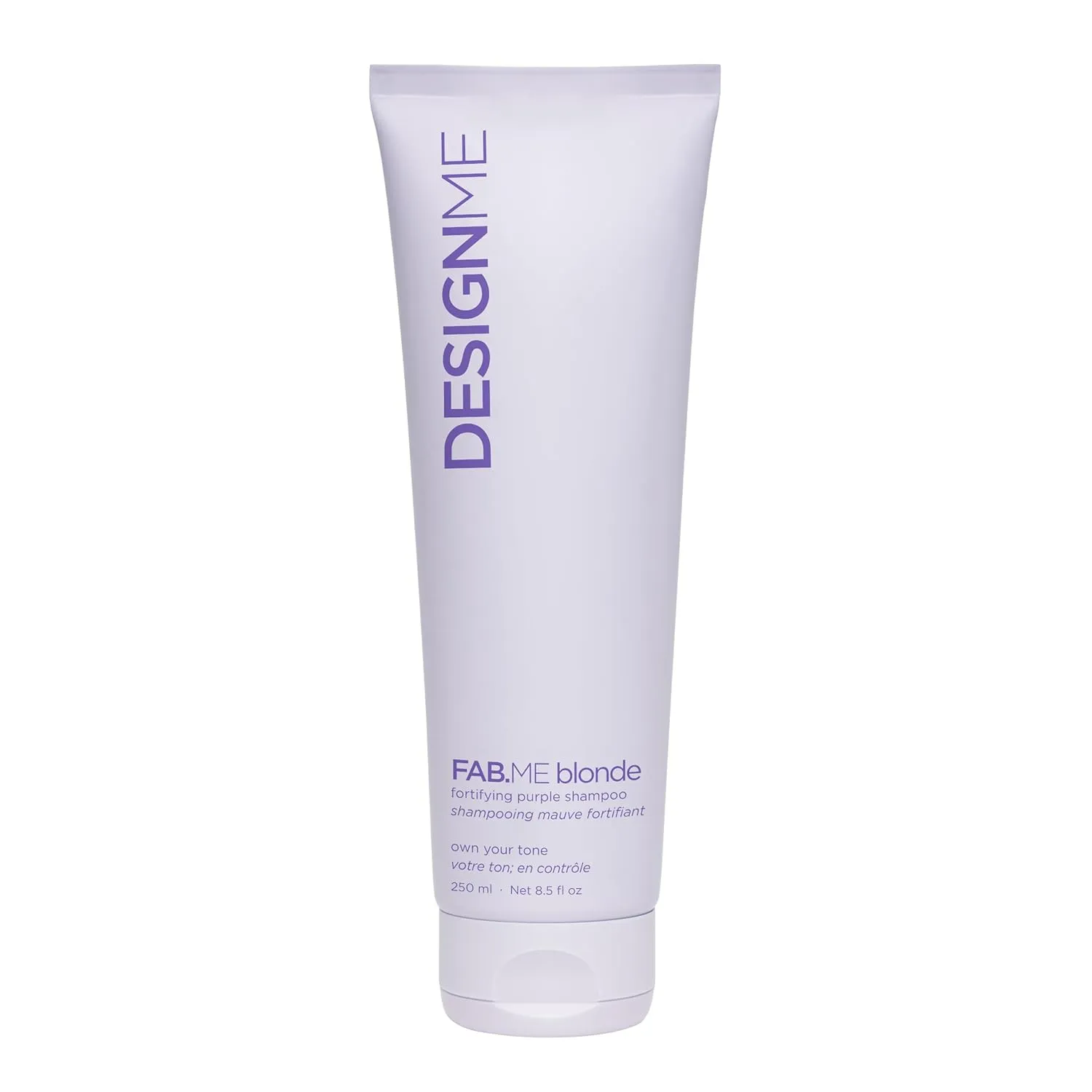 Design.Me FAB.ME Blonde Fortifying Purple Shampoo | Toning Purple Shampoo for Blonde Hair - Neutralizes Brass and Yellow Tones | Enriched with Hyaluronic Acid | Color Depositing Formula