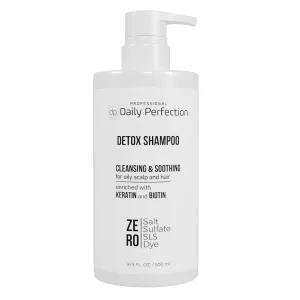 Detox Shampoo to Remove Build-Up, Oil, and Dirt. Salon-Grade Formula with Biotin and Keratin, Salt-Free, Sulfate-Free, and Paraben-Free for Clean, Refreshed Hair.