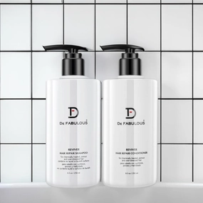 DF | De Fabulous Shampoo & Conditioner Reviver Set | For ChemicallyTreated, Porous, And Over-stressed Hair | 8.5 fl oz Bottles