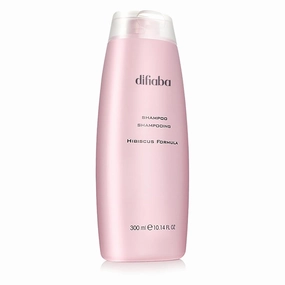 DIFIABA - Hibiscus Formula™ Moisturizing Shampoo - Long-Lasting Luminous Shine - Strengthens & Gently Cleanses Hair - For Daily Use - All Hair Textures - W/Linseed, Sunflower, Shea Butter & Gotu Kola