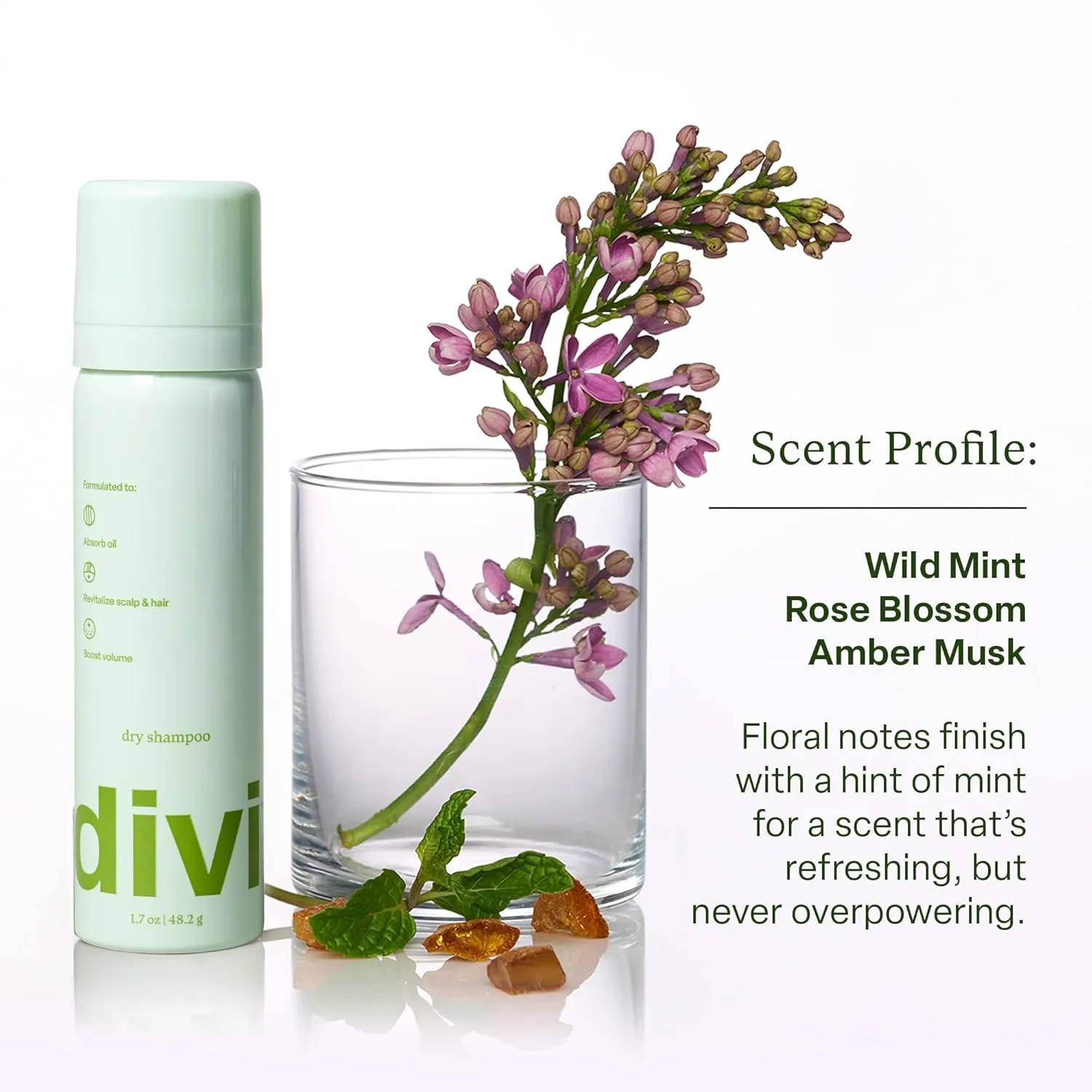 Divi Dry Shampoo, 1.7 oz, Revives Hair Between Washes