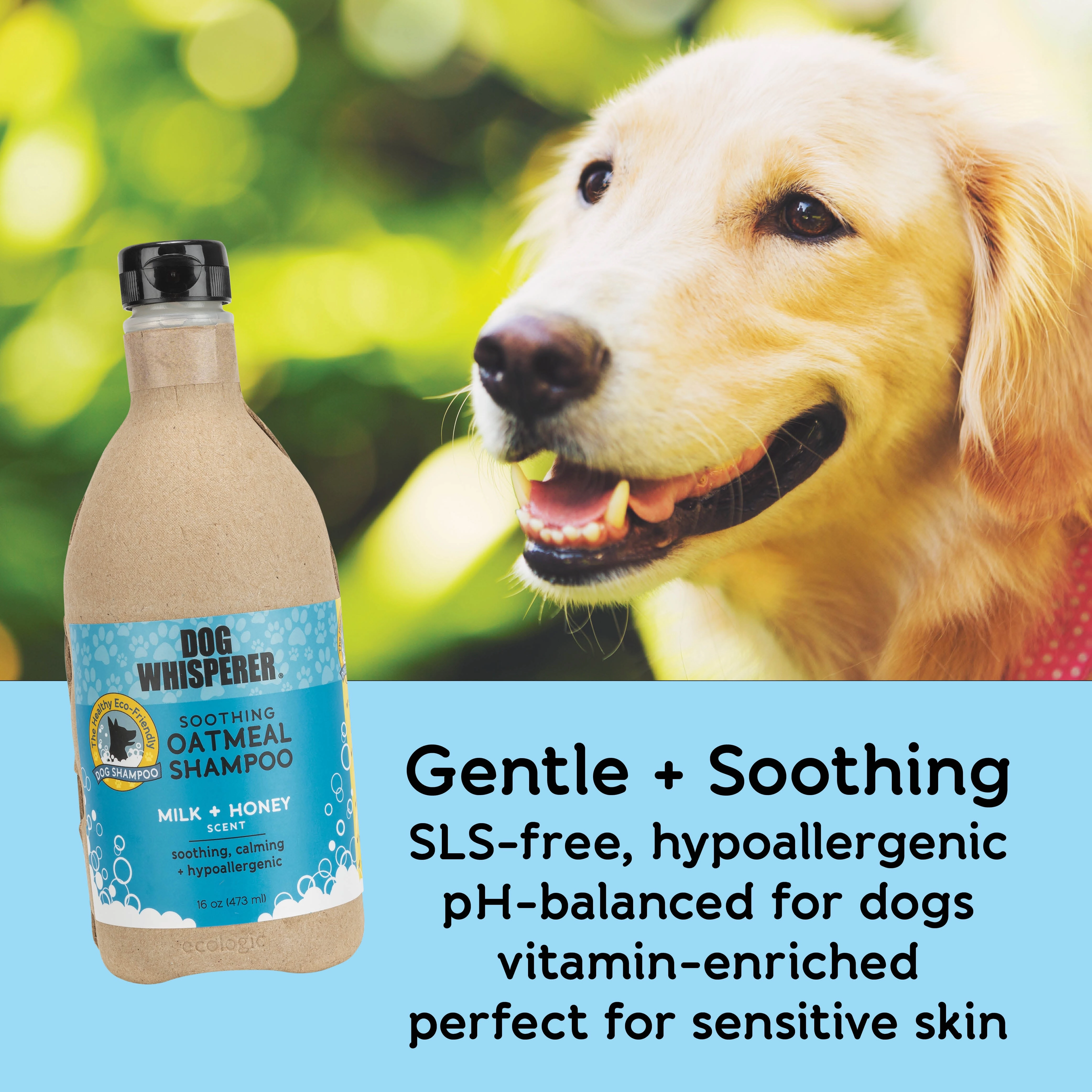 Dog Whisperer® Soothing Oatmeal Dog Shampoo - Milk & Honey