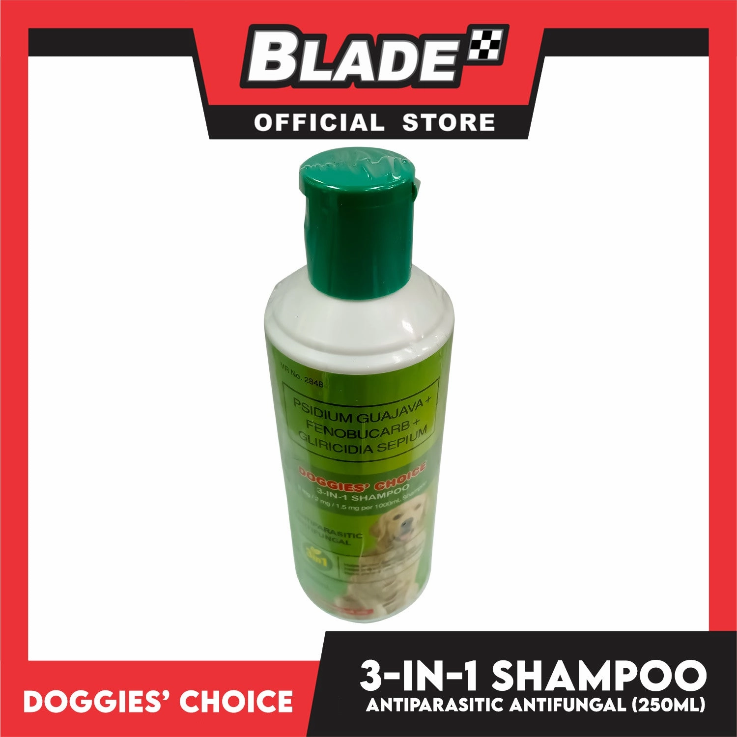 Doggies' Choice 3-IN-1 Dog Shampoo, Antiparasitic Antifungal 250ml
