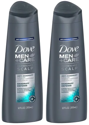 Dove Men Care Dermacare Scalp 2-in-1 Shampoo   Conditioner, Dandruff Defense, 12 Ounce (Pack of 2)