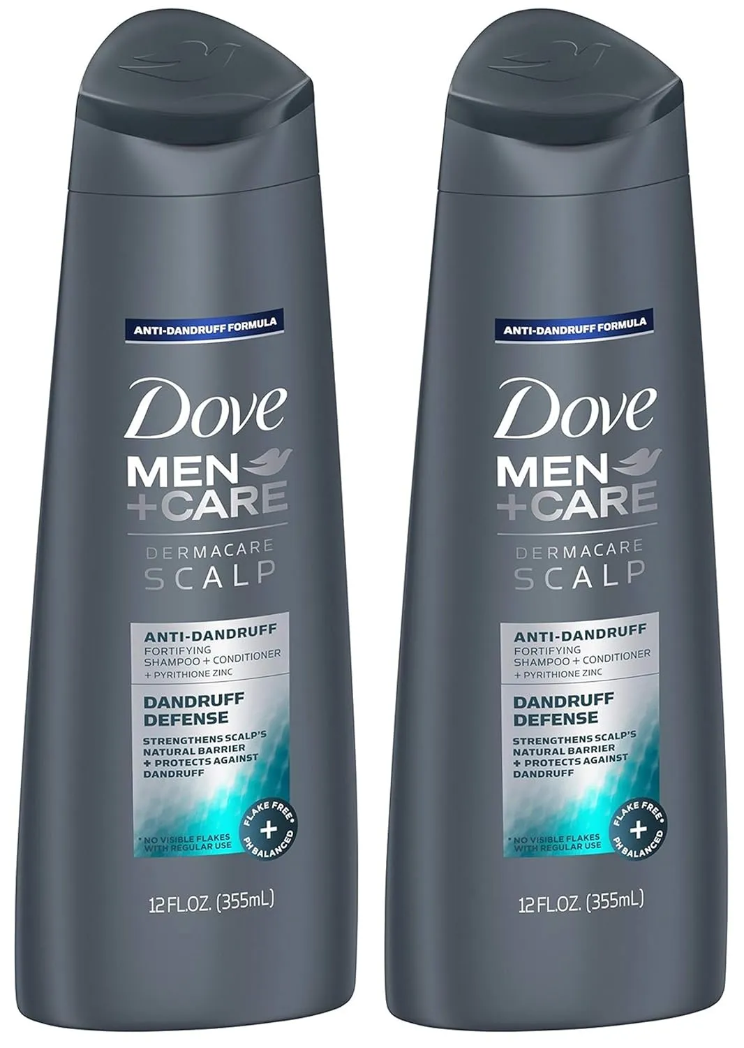 Dove Men Care Dermacare Scalp 2-in-1 Shampoo   Conditioner, Dandruff Defense, 12 Ounce (Pack of 2)