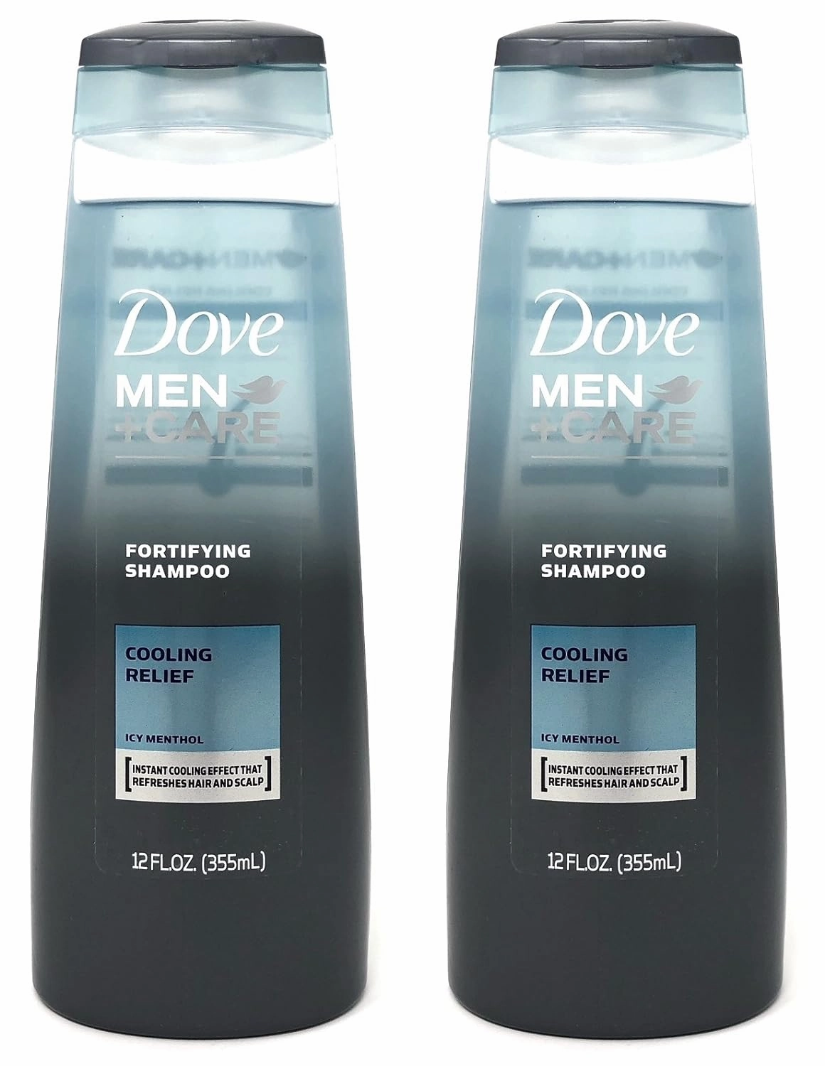 Dove Men   Care Fortifying Shampoo, Cooling Relief Icy Menthol, 12 Ounces (Pack of 2)