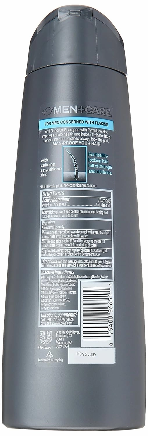 Dove Men Care 2 in 1 Shampoo and Conditioner, Anti Dandruff, 12 oz