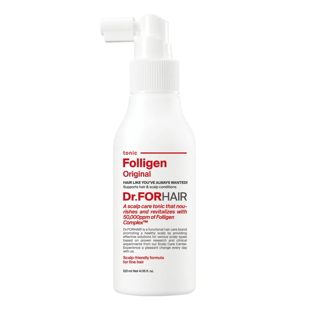 Dr.FORHAIR Folligen Original Tonic 4.06 fl oz 120 ml For Thinning Hair Care Spray Treatment Support Hair Growth Strength Thickening Root Enhancer