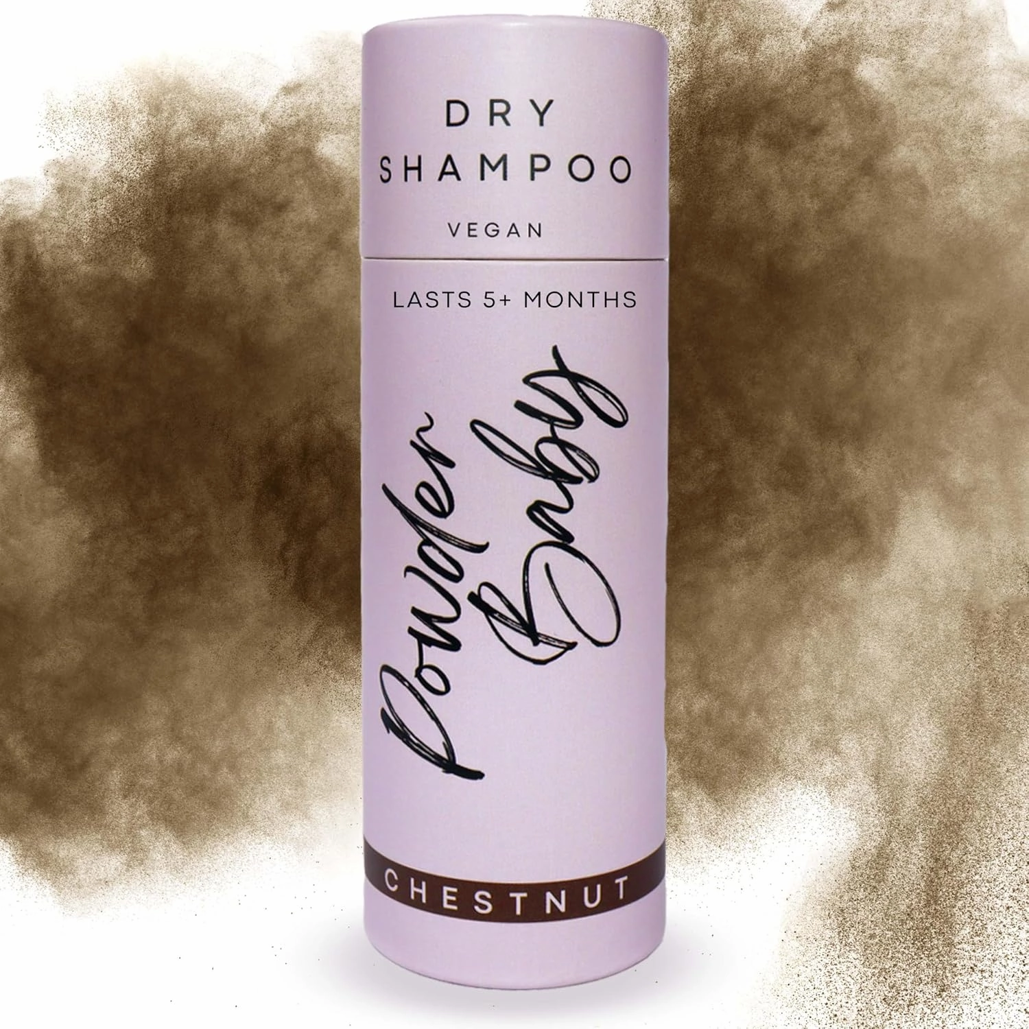 Dry Shampoo Powder | Organic & Vegan | Non-Areosol Shampoo for Chestnut Hair | Adds Volume | 1.7 Oz | Talc-Free, Cruelty-Free | Made in USA | Eco-Friendly Packaging (Chestnut) (Dark Brown)