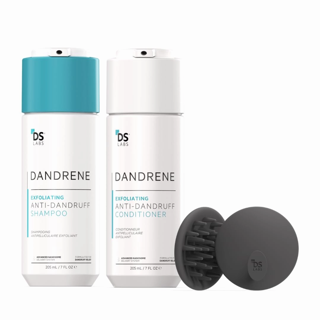 DS Labs Dandrene Anti Dandruff Shampoo & Conditioner and Revitalizing Scalp Brush