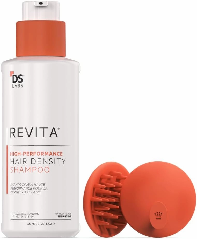 DS Labs Revita Shampoo 925mL & Scalp Massager– High-Performance Hair Density Shampoo, Volumizing & Thickening, Fuller, Healthier-Looking Hair, Sulfate & Silicone Free, For Men & Women
