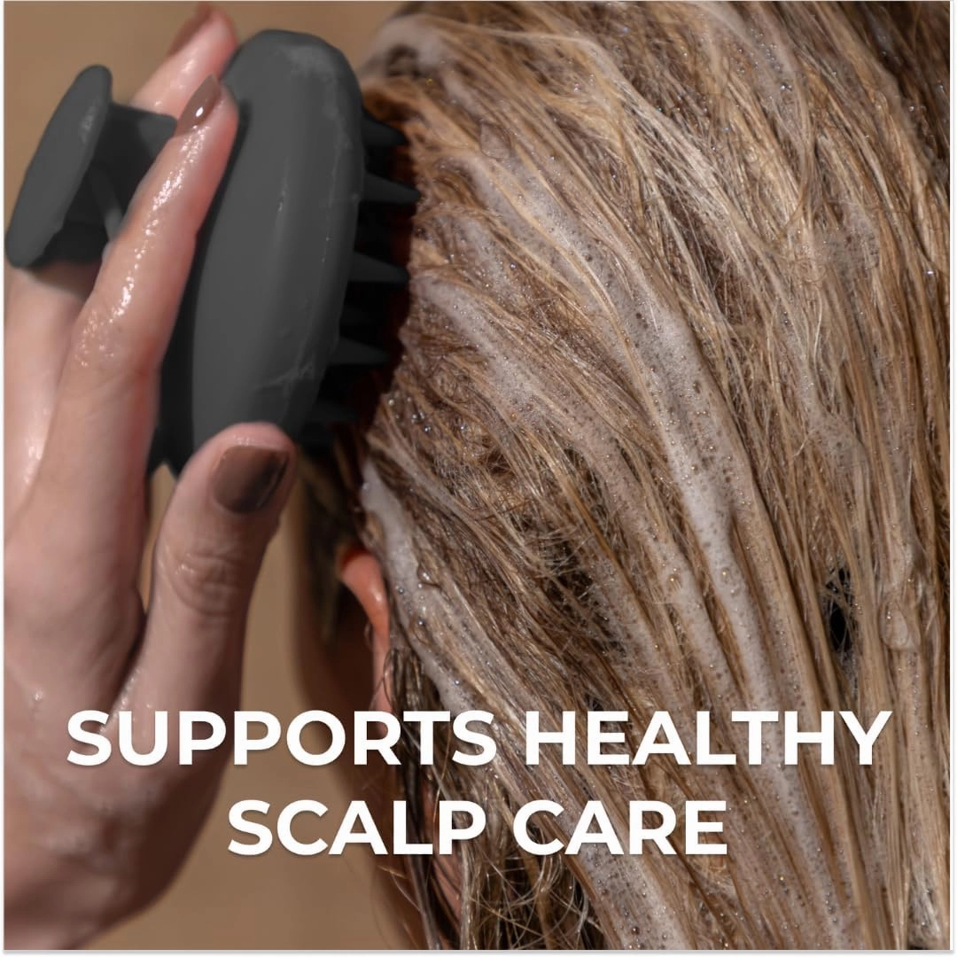 DS Labs Revitalizing Scalp Brush - Silicone Shampoo Brush, Scalp Massager & Exfoliator, Gently Lifts Build-Up, Promotes a Cleaner Scalp, for All Hair Types, Ergonomic, Water-Resistant Design