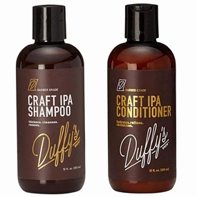 Duffy's Brew Beer Shampoo and Conditioner Set - 2 Pack Hair Care Kit that Moisturizes, Nourishes, and Protects