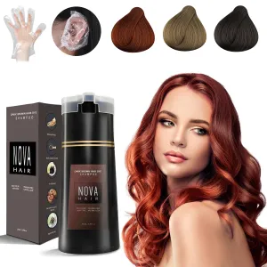 Dye Shampoo,Nova Hair Instant Dye Shampoo,Nova Hair Dye Shampoo 3 in 1, for Men & Women (Dark Brown(200ml))
