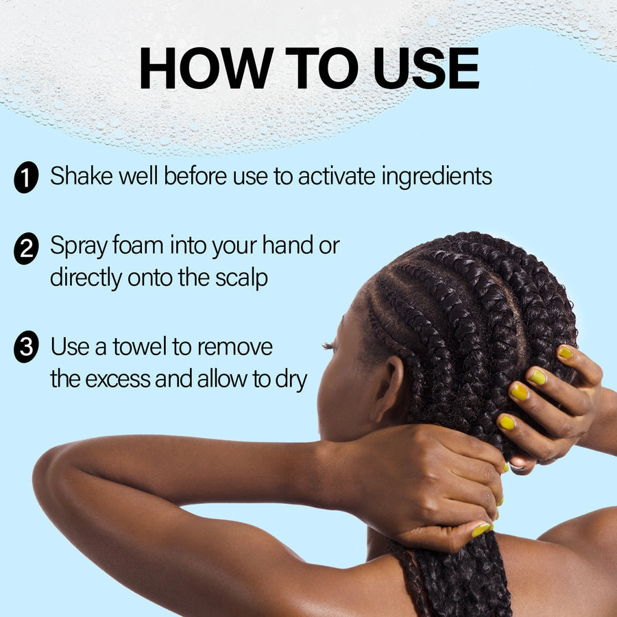Ebin Braid Formula No-Rinse Cleansing Foam (Apple Cider Vinegar Biotin)