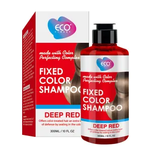 ECO Fixed Color Shampoo, Hair Dye Special Shampoo, Clean, Fixed Color and Can Also Care for The Hair, Low Foam is Easy to Clean-Deep Red
