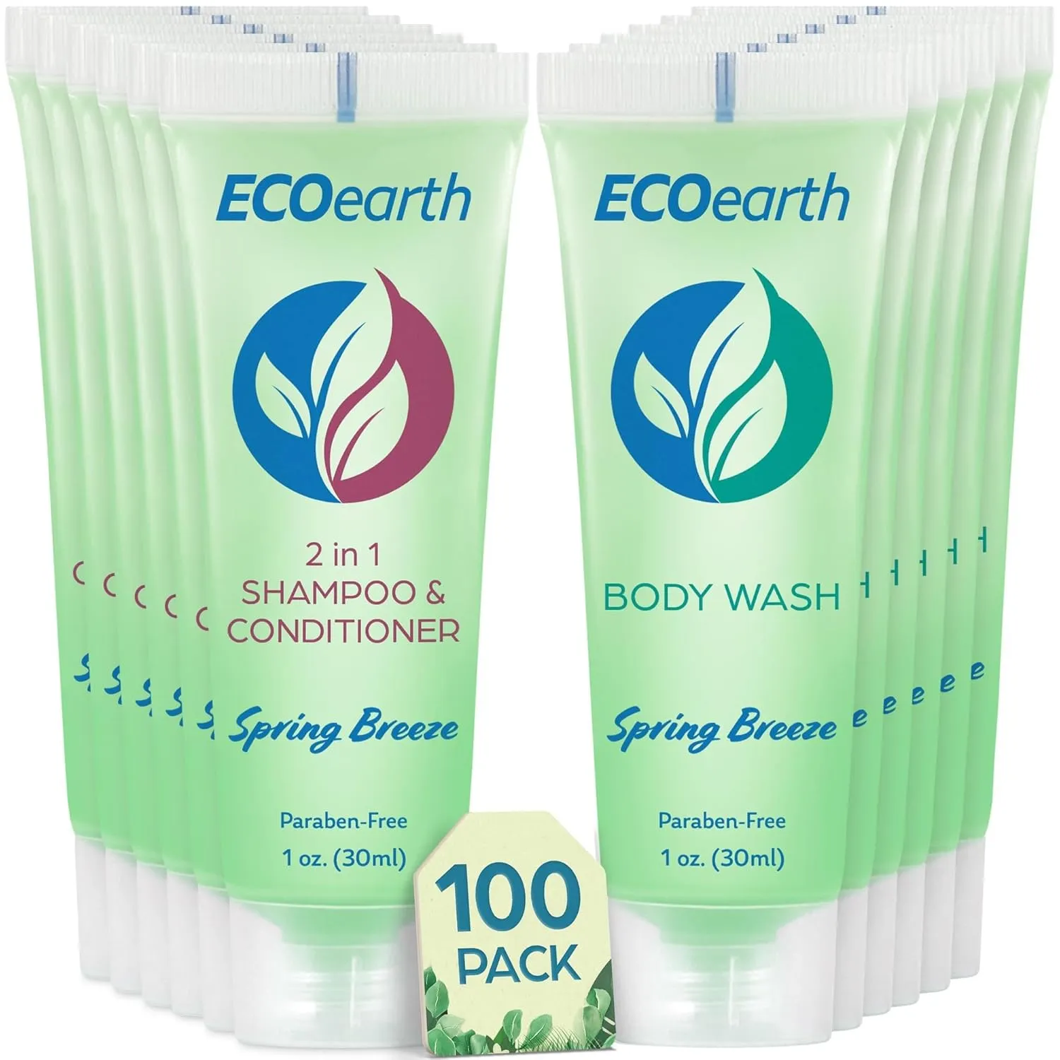 EcoEarth Spring Breeze 2in1 Shampoo Conditioner & Body Wash 100 ea 1 fl oz ea