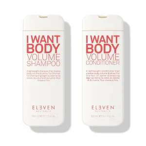 ELEVEN AUSTRALIA I Want Body Volume Shampoo & Conditioner Bundle 10.1 Fl Oz Each