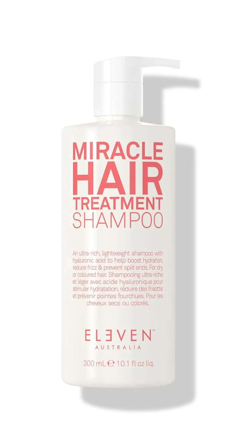 ELEVEN AUSTRALIA Miracle Hair Treatment Shampoo infused with Hyaluronic Acid to Help Boost Hydration, Reduce Frizz & Prevent Split Ends