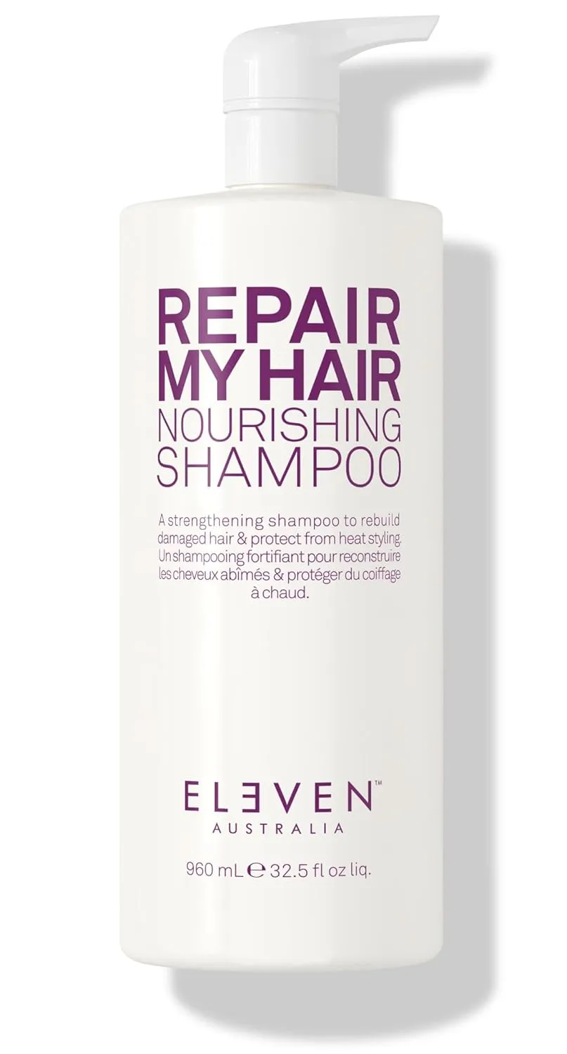 ELEVEN AUSTRALIA Repair My Hair Nourishing Shampoo - Strengthens & Repairs Damaged Hair, Deep Moisture & Restores Shine, Sulfate-Free, Color Safe Formula