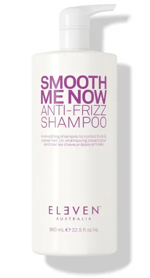 ELEVEN AUSTRALIA Smooth Me Now Anti-Frizz Shampoo for Frizz Control, Silky Smooth Hair, Moisturizes & Protects, Enhances Smoothness, Sulfate-Free