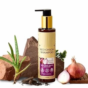 Essentials Luxurious Black Seed Oil & Red Onion Hair Shampoo 200ml - For Hairfall Control, Hair Growth with Jaborandi Oil, Vitamin E & Parabens Free