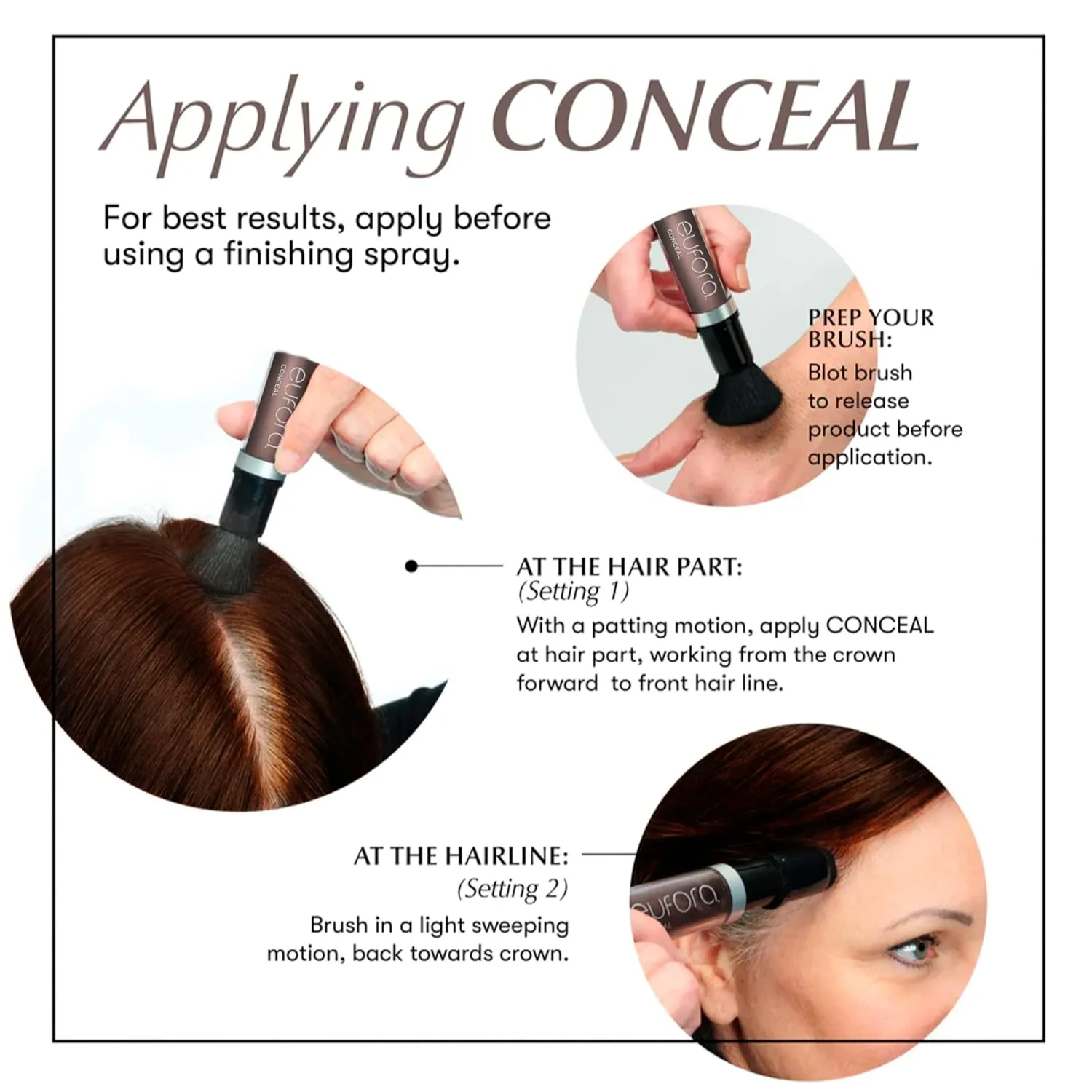 Eufora Conceal Brown Root Touch Up .21oz