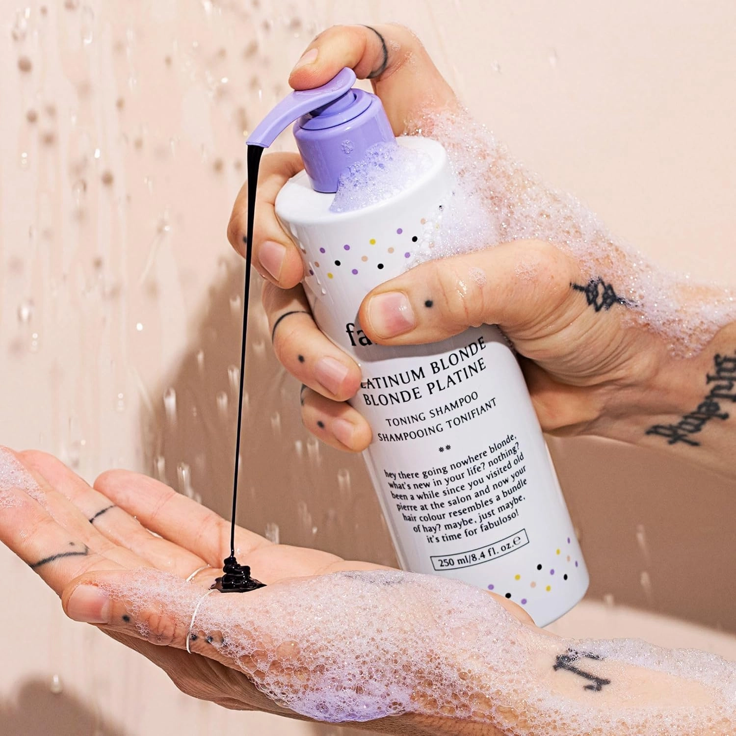 EVO Fabuloso Platinum Blonde Hair Care Routine Bundle: Toning Shampoo, Colour Boosting Treatment, and Toning Mist